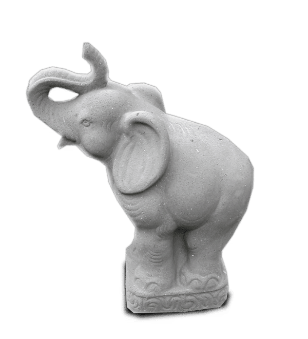 OS Old Stone Wild Elephant Garden Statue