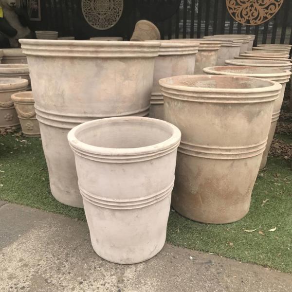 Antique Terracotta Crucible Garden Pot Plant