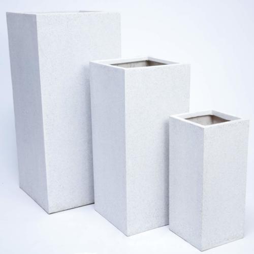 Lightweight Terrazzo Tall Square Group White