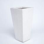 tall tampered white square pot plant