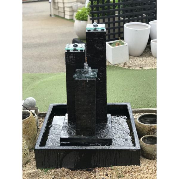 Column Glass Topped Fountain Water Feature