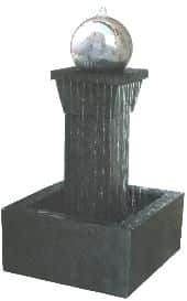 Stainless Steel Ball Fountain Water Feature Black