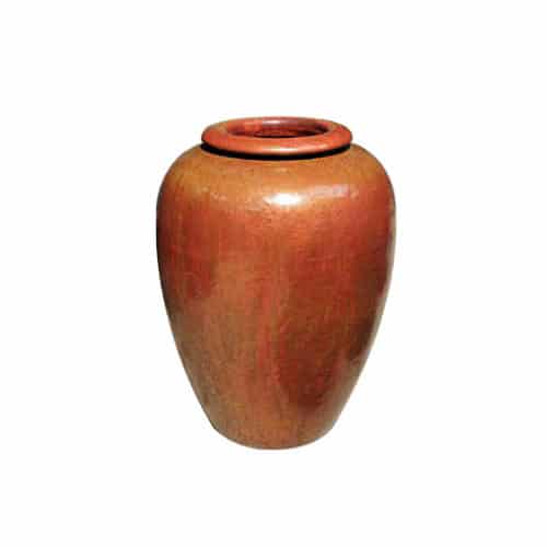 Premium Glaze Temple Jar Large Copper pot plant