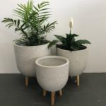 Cup Tripod Retro White Terrazzo pot plant syndey