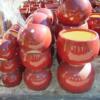 9069OB-South-China-Glaze-Ball-Planter-Ox-Blood-Red-display