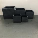 Metro Cube Charcoal planter boxes