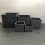 Metro Cube Grey Wash planter box